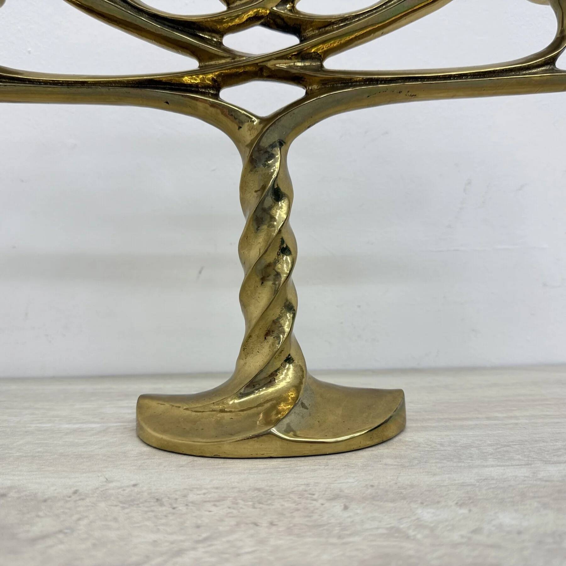 Mid-century large brutalist solid bronze candleholder, 1970s