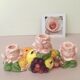 3-burner slurry candle signed Francesco Guarino, fruit motifs
