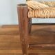 Chaise bois et paille vintage pour enfant
