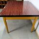Rare Dining Table Farm Wood and formica Extendable for 10 people year 50 60