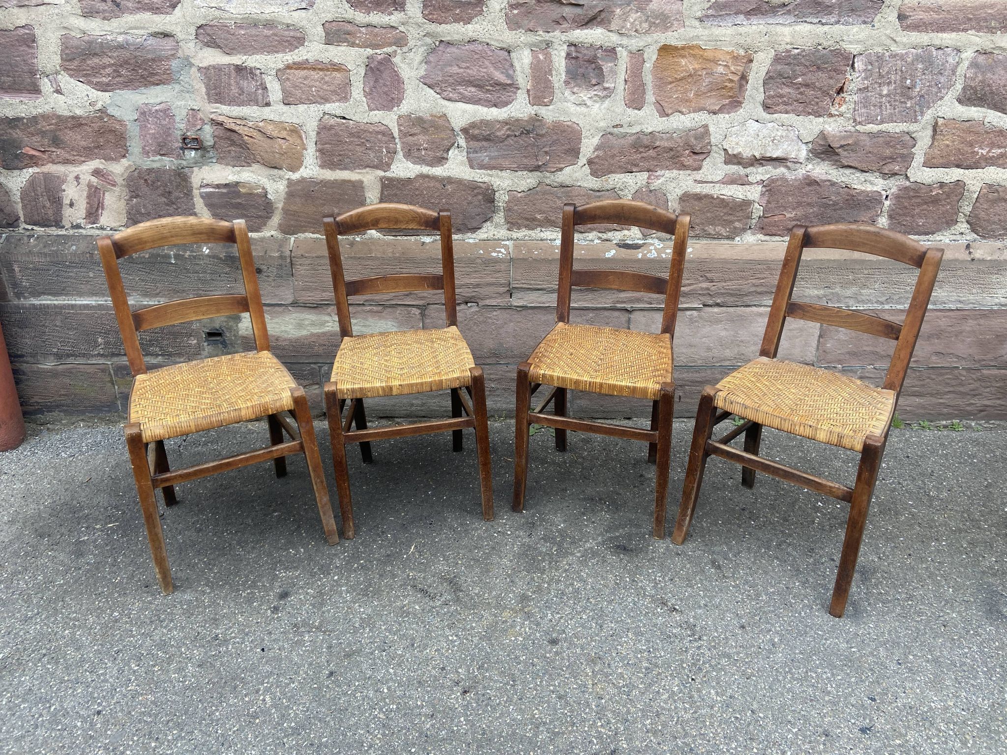 Set de 4 chaises bistrot des années 1920