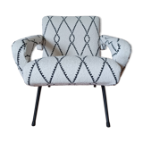 Fauteuil années 50, retapissé