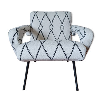 Fauteuil années 50, retapissé