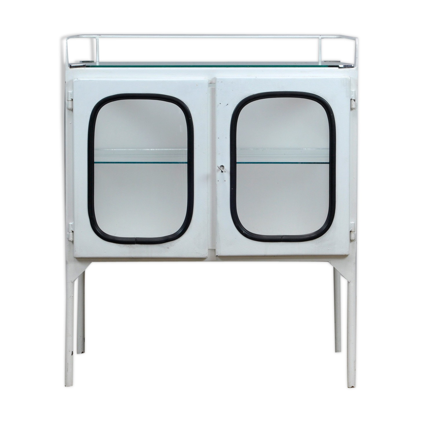 Vintage medical showcase, 1970's