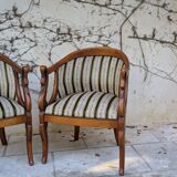 Paire de fauteuils "col de cygne"