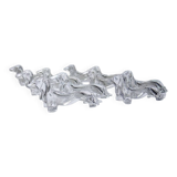 Vintage Gervais Danone knife holders, dachshund design, clear plastic
