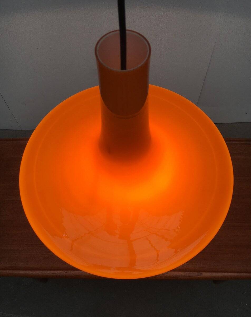 Mid-century glass tulip pendant by Peill & Putzler, 1960s