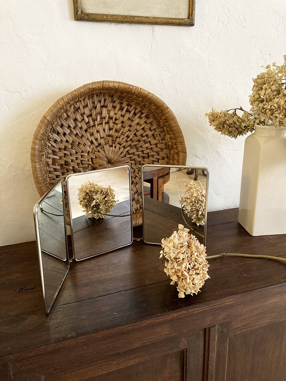 Triptych barber mirror, 1930s-1950s