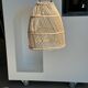 Suspension en rotin en forme de cloche d25 h28