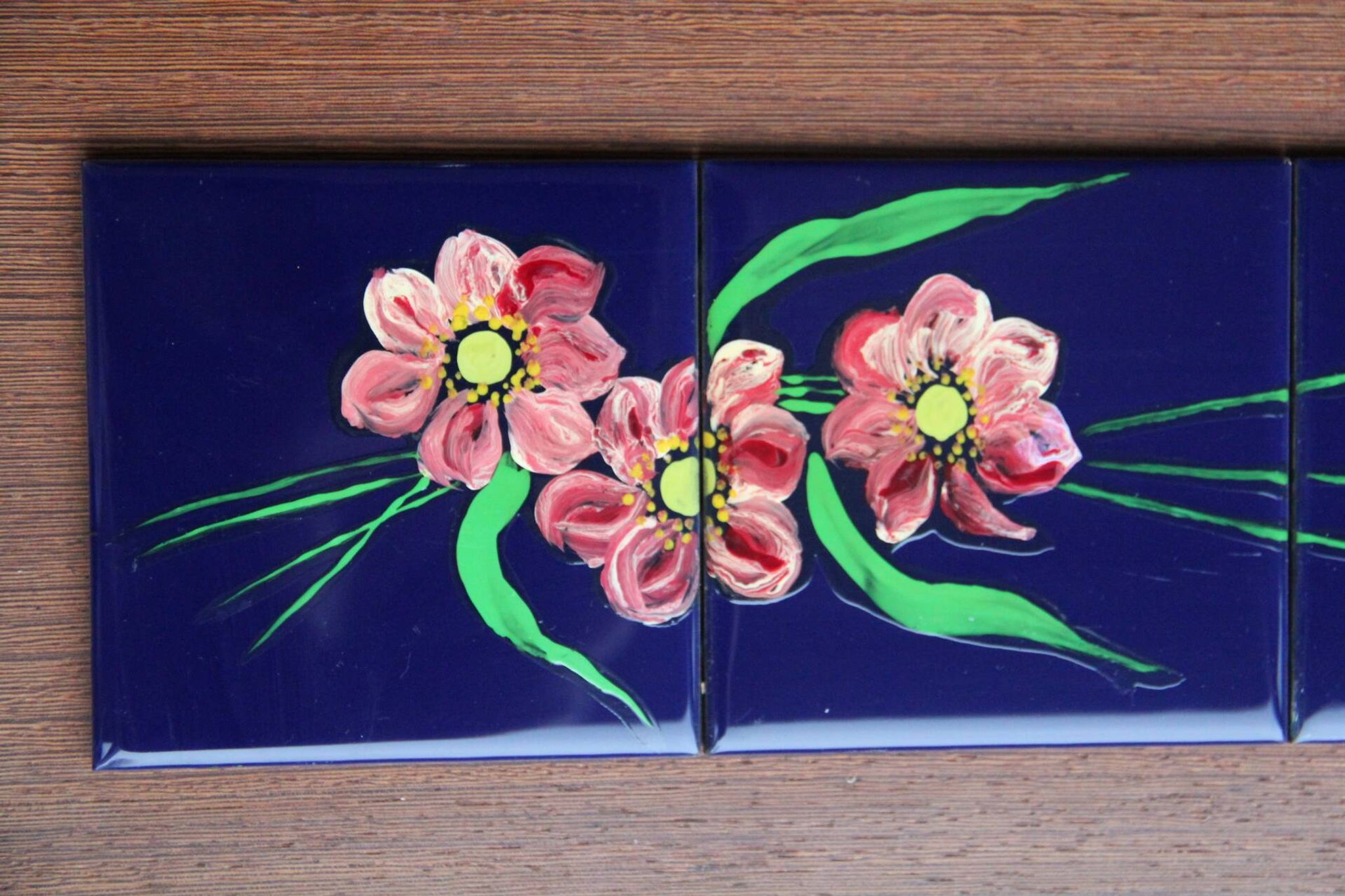 Ceramic tiles on panel