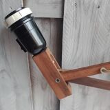 Zig zag wooden wall light from the 60s