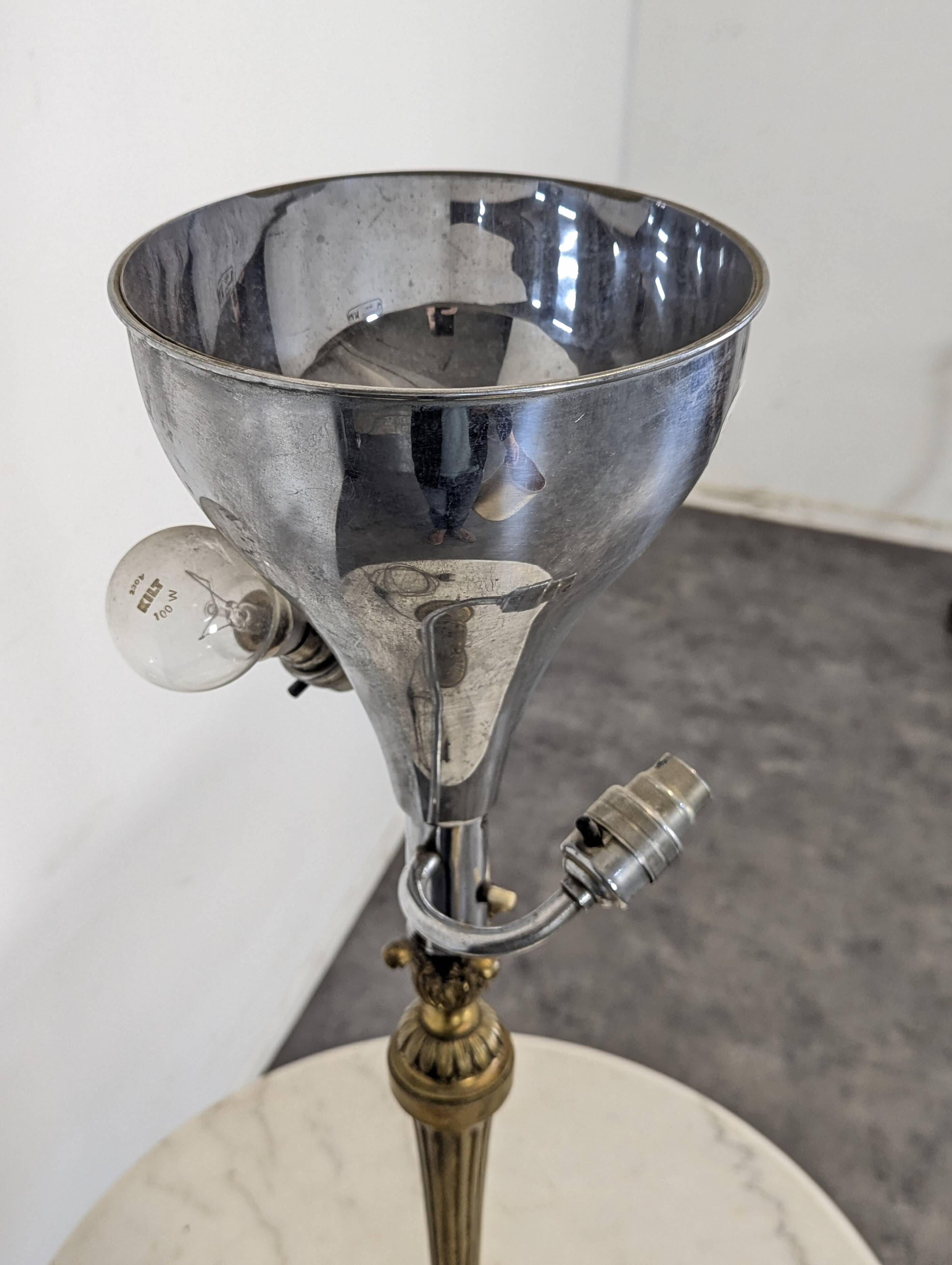 Neo-classical brass lamp