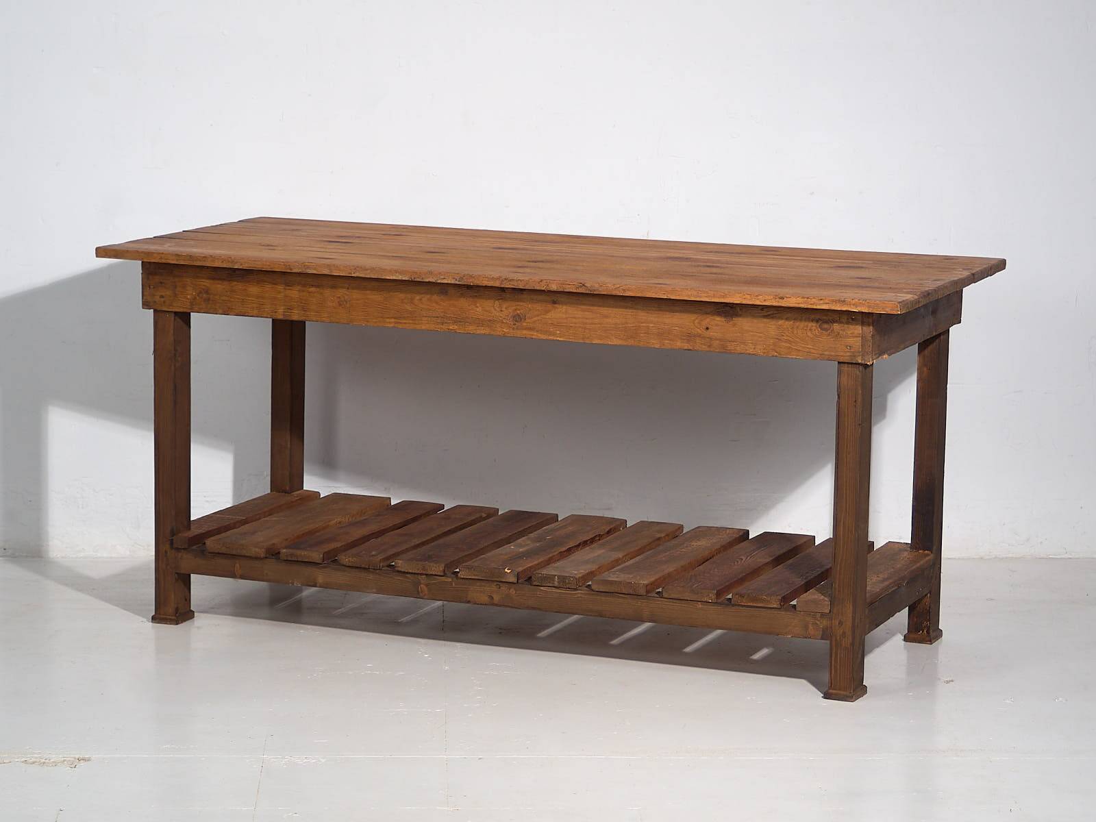 Antique solid wood kitchen island (c.1920) #5