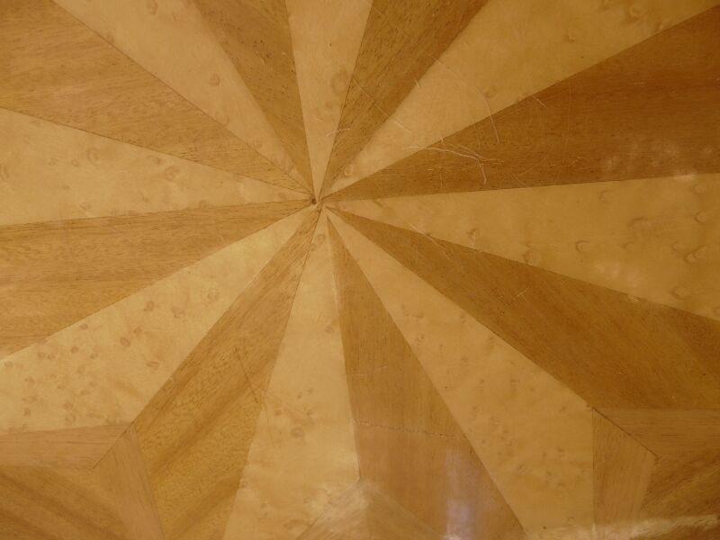 Table low tripod vintage inlaid