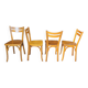 Series of 4 bistro chairs signed Baumann 1950 vintage