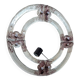Venetian round mirror in pink and purple murano glass 1960s