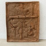 Terracotta bas relief, Holy Family