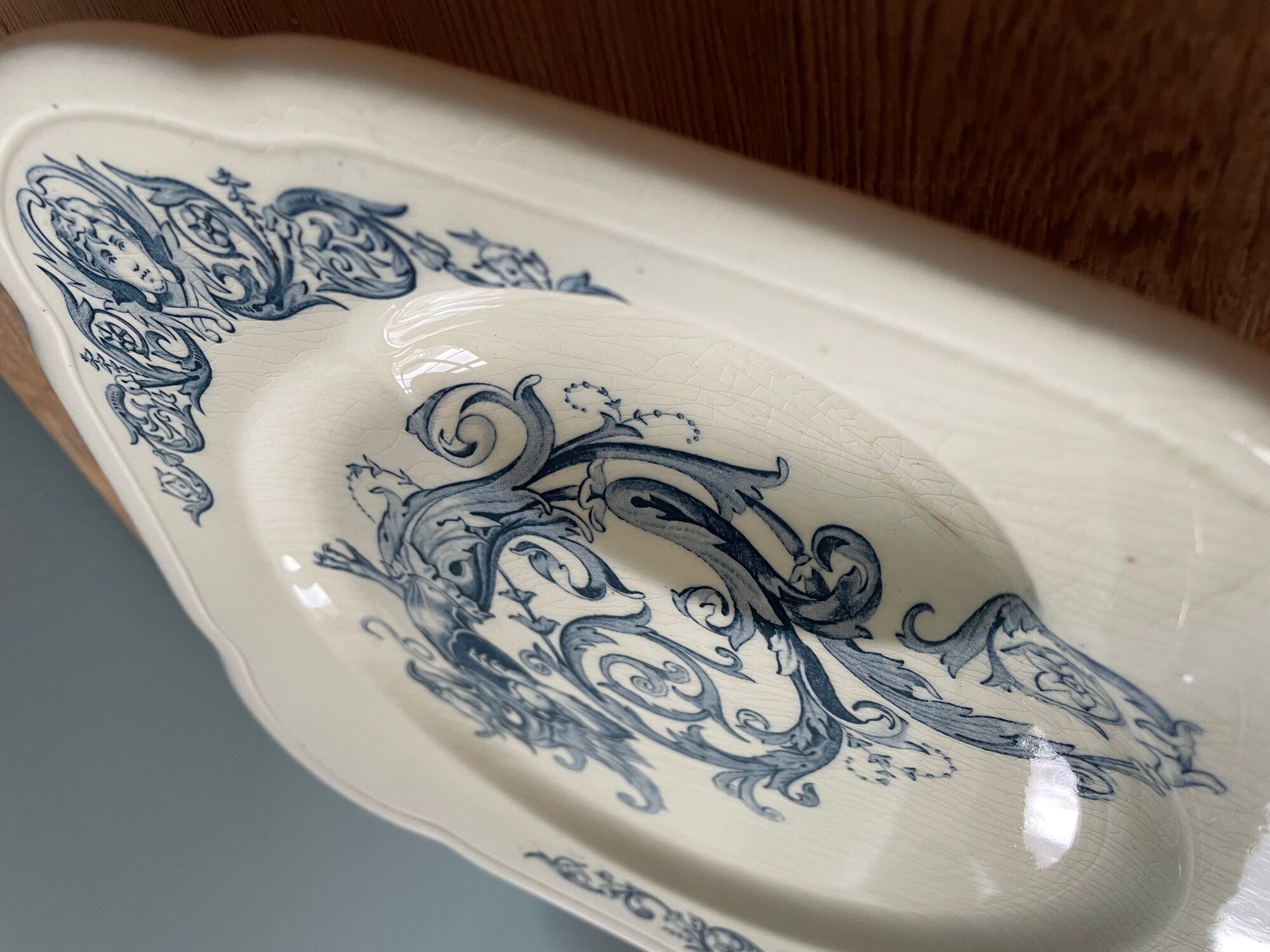Plate / display Terre de Fer In Clairefontaine earthenware, Renaissance model