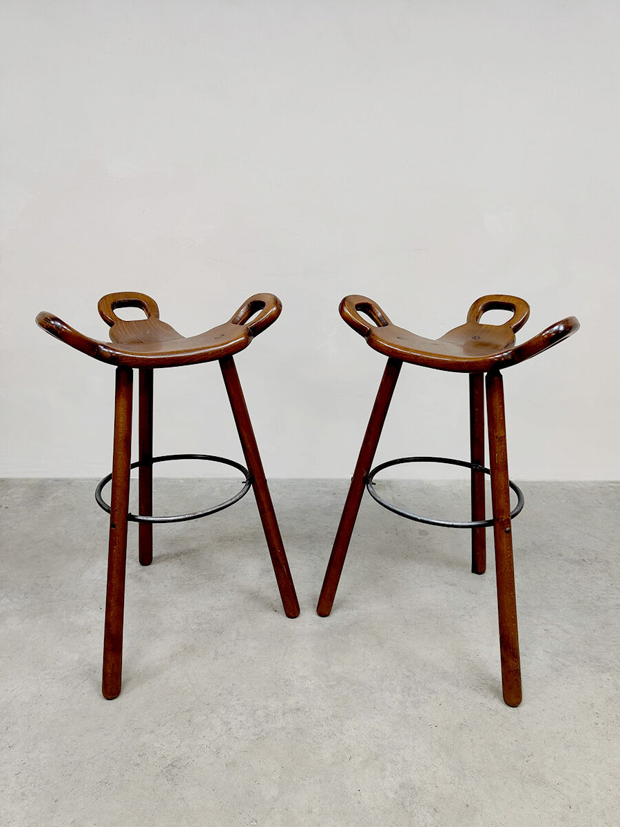 Midcentury brutalist Spanish barstool