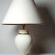 Ivory crackled earthenware lamp, attributed to Le Dauphin, 1980s-90s.
