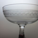 Set of 4 old champagne glasses