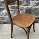 Set of 8 vintage bistro chairs, 50s, 60s, dark oak.