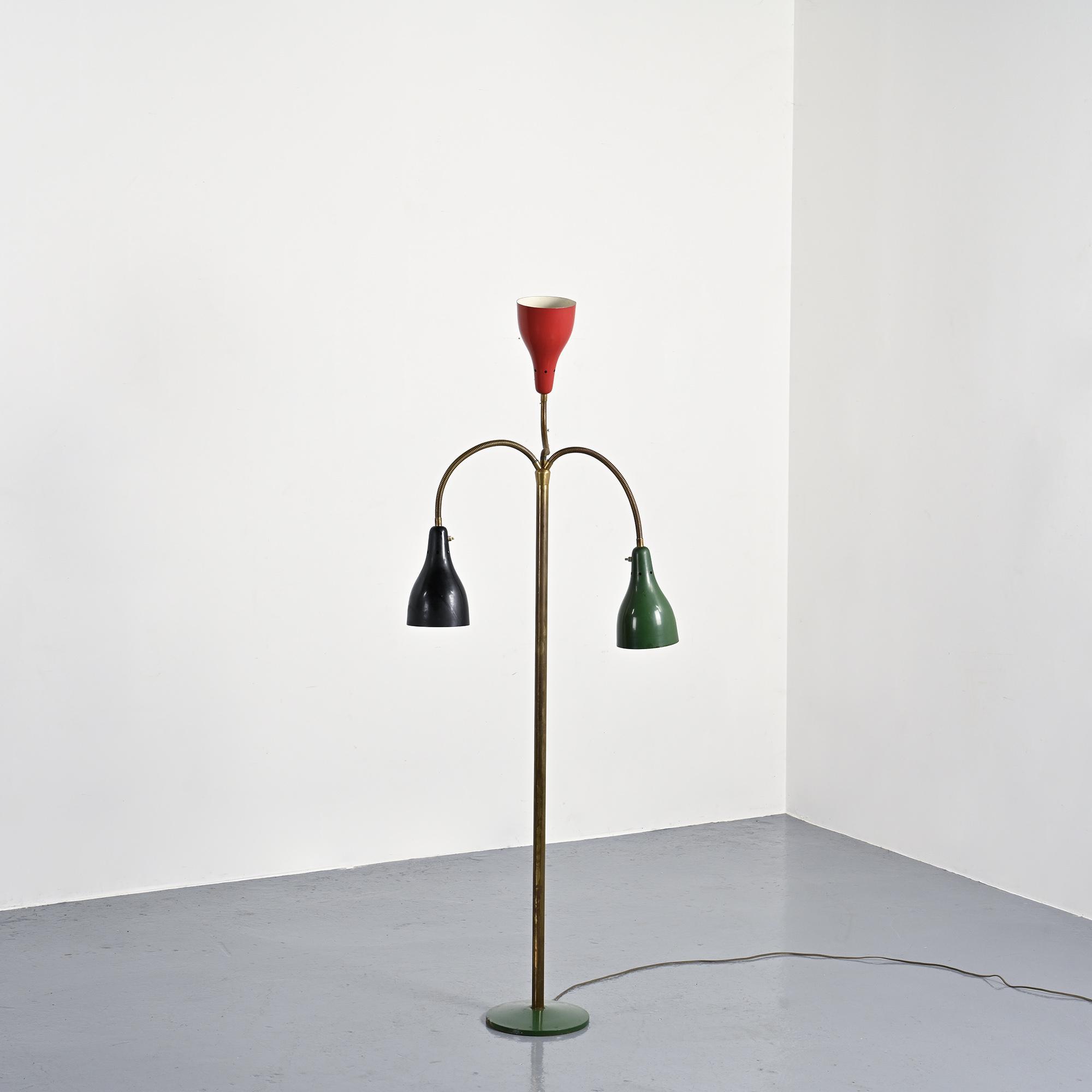 Lampadaire orientable par Giuseppe Ostuni, O'Luce circa 1950