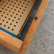 Solid pine wood double bed / 1980s