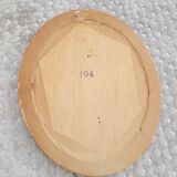 Old oval golden mirror 30x35cm