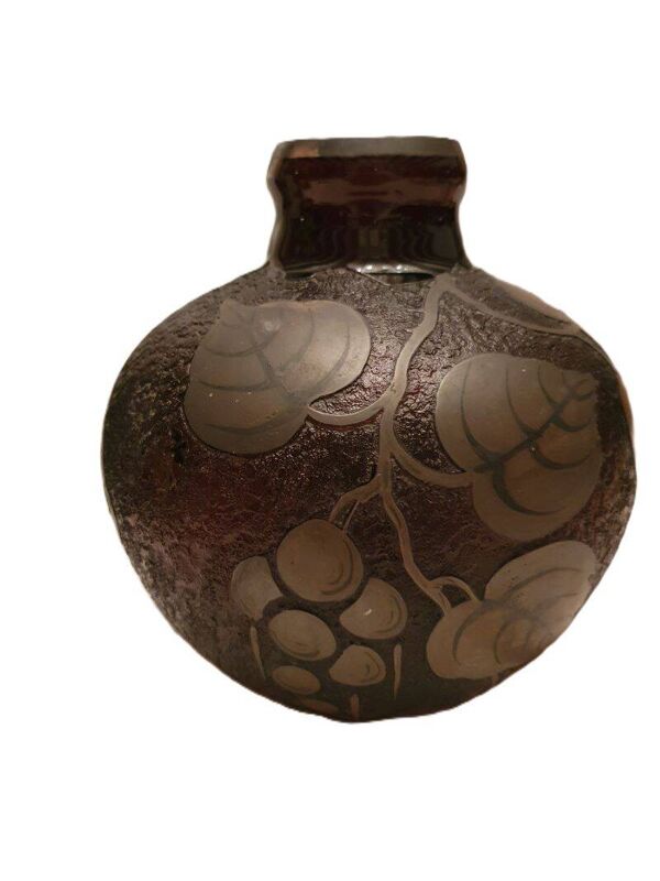 Gros vase boule art déco signé d'argyl