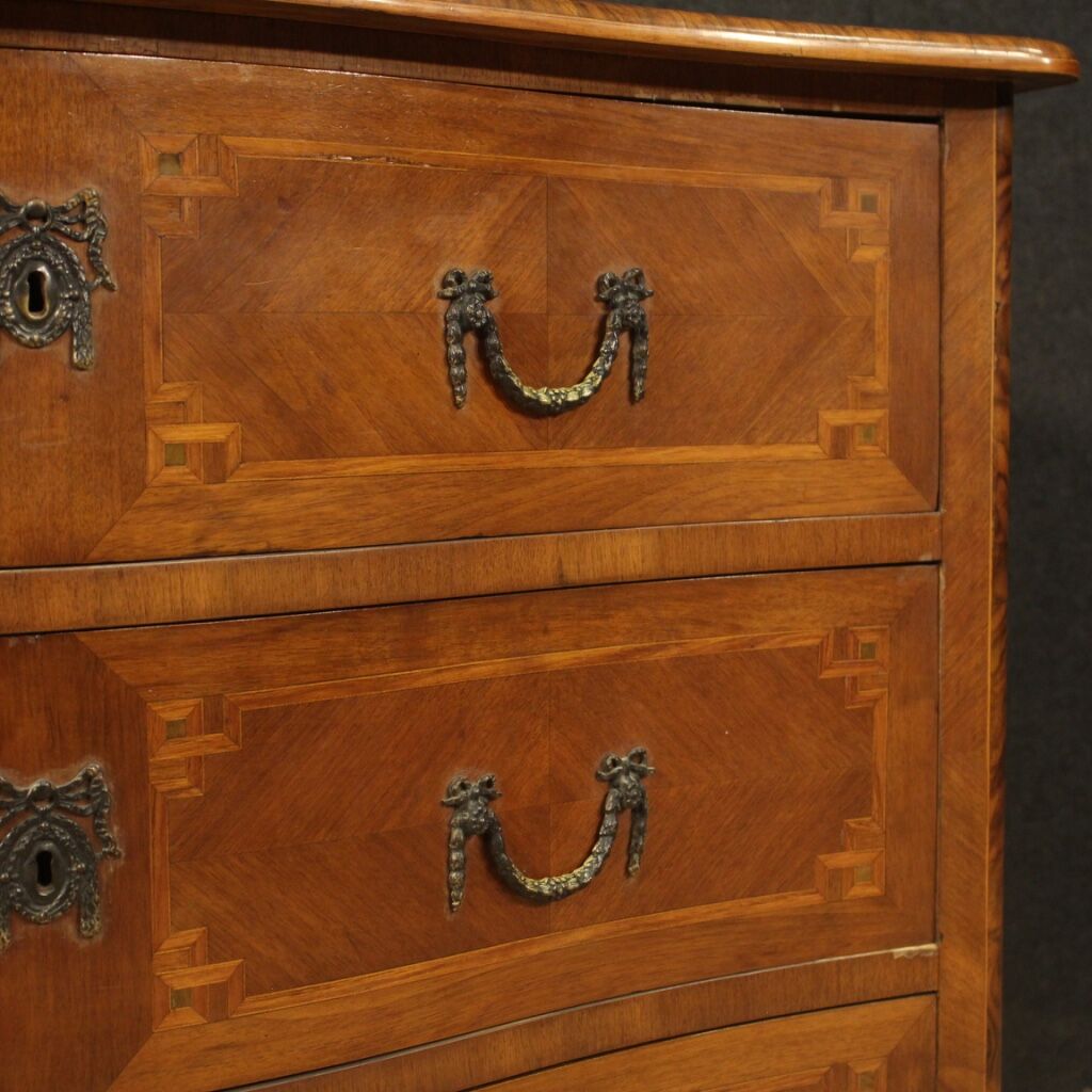 Italian inlaid commode in Louis XV style from 20th century
