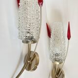 Pair of retro 60s wall lights