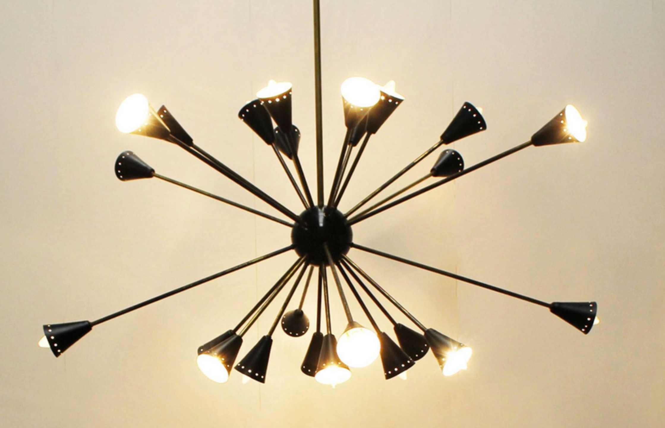 Sputnik chandelier 24 arms black