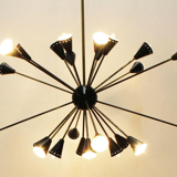 Sputnik chandelier 24 arms black