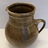 Glazed stoneware pitcher