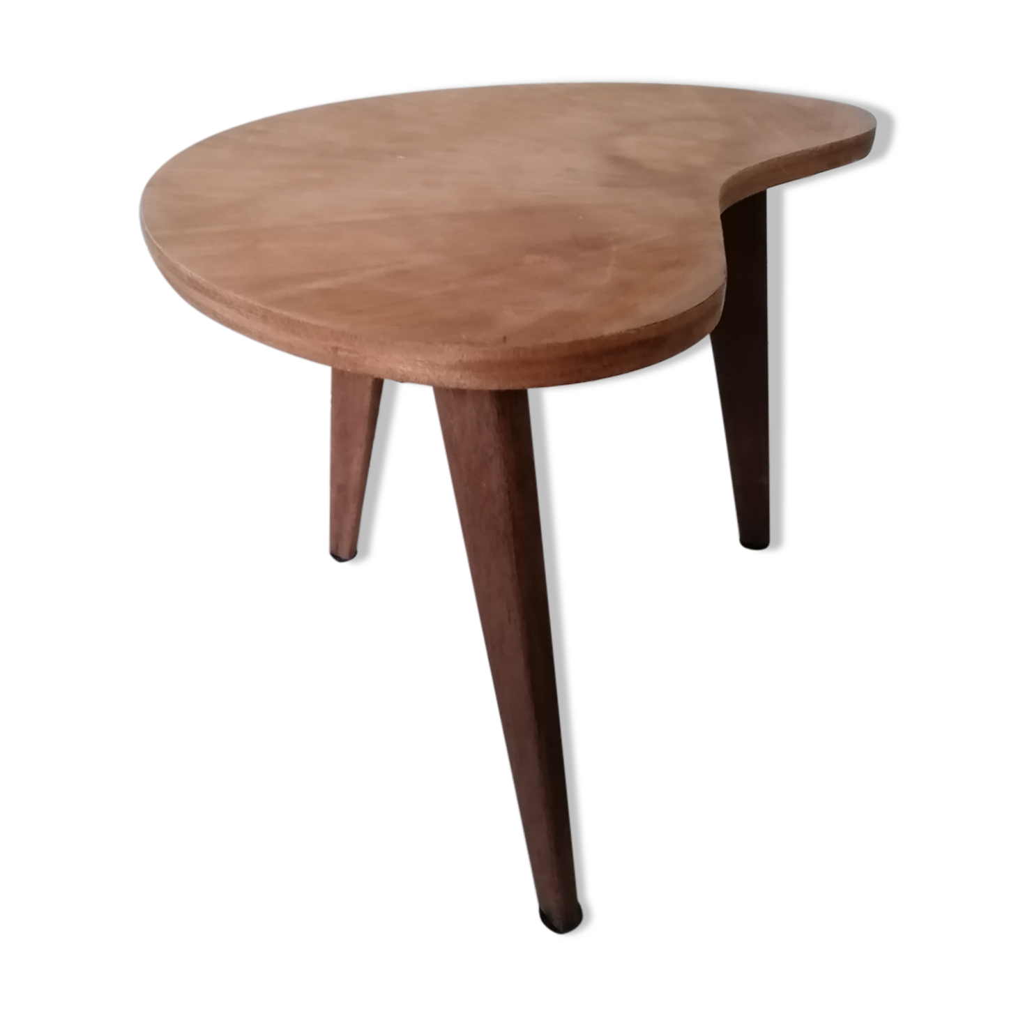 Coffee table bean tripod feet compas Scandinavian vintage design 50 60 s