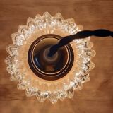 Chiseled glass hand lamp