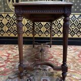 Louis XVI style piano bench with fabric seat