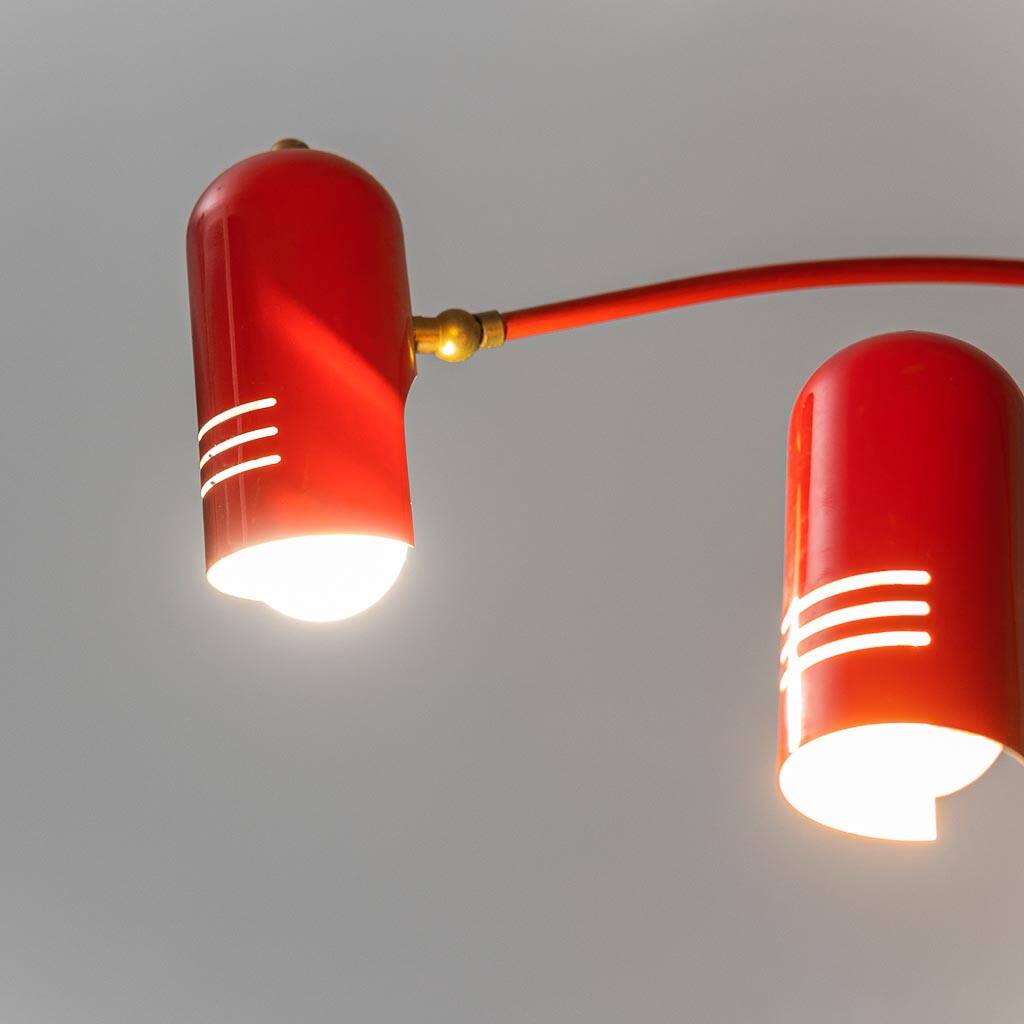 Floor lamp with 3 lights, 1970s vintage modernism