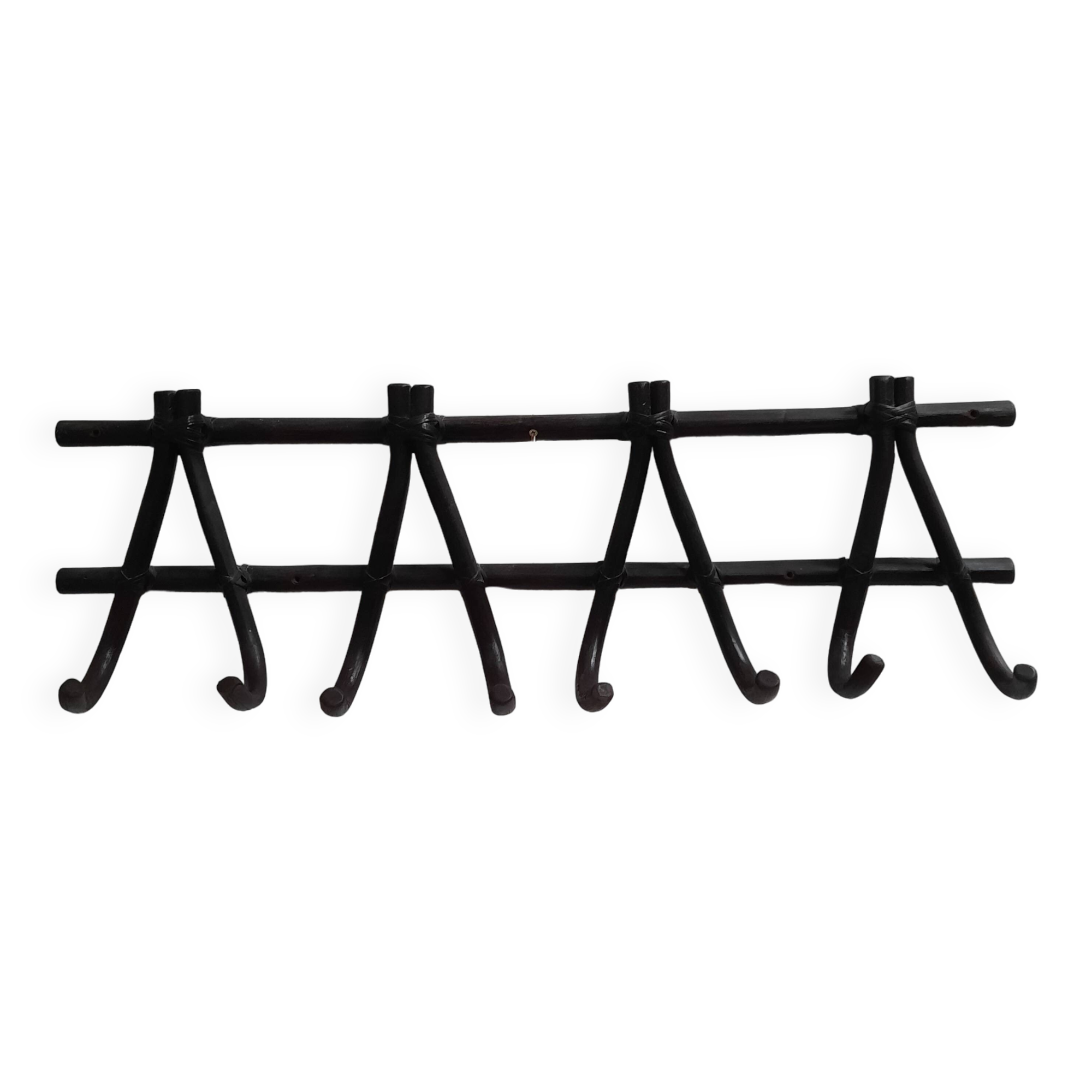 Bamboo wall mounted coat rack