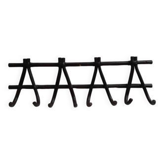 Bamboo wall mounted coat rack