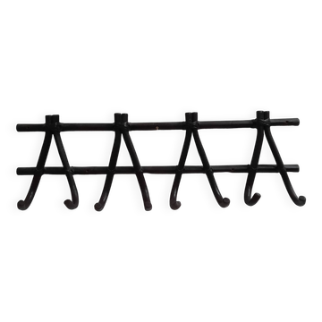 Bamboo wall mounted coat rack
