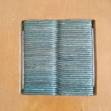 Pair of armchairs and vintage coffee table straw, wood and metal