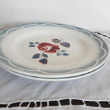Flat earthenware plates from Sarreguemines , Magali from Digoin