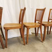 Vintage STOL Kamnik Wooden Dining Chair: 1960s Yugoslavia Bistro Style