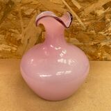 Ancien Vase Soliflore Opaline Rose Vintage