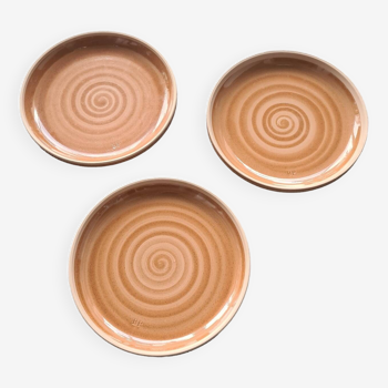 Trio of stoneware plates: Sarreguemines