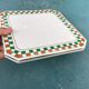 Vintage checkered ceramic trivet