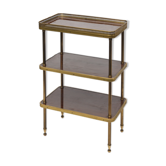 Vintage harness with 3 trays in formica and golden brass