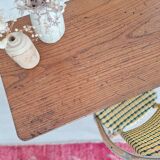 Solid wood desk table with turned legs